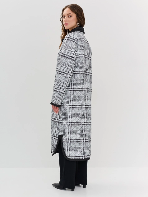 Двустороннее пальто с монохромным принтом