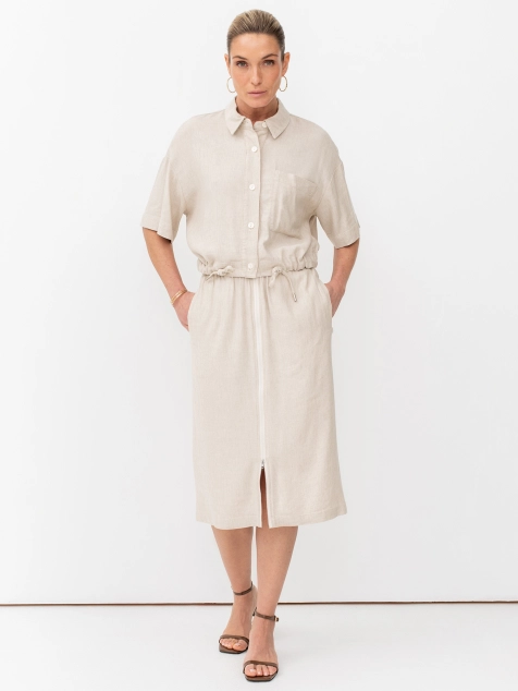 Юбка-карандаш из смесового льна