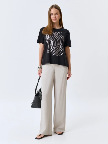 Футболка с металлизированным принтом