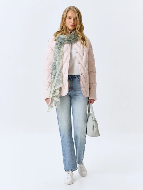 Тонкий палантин с нежным принтом