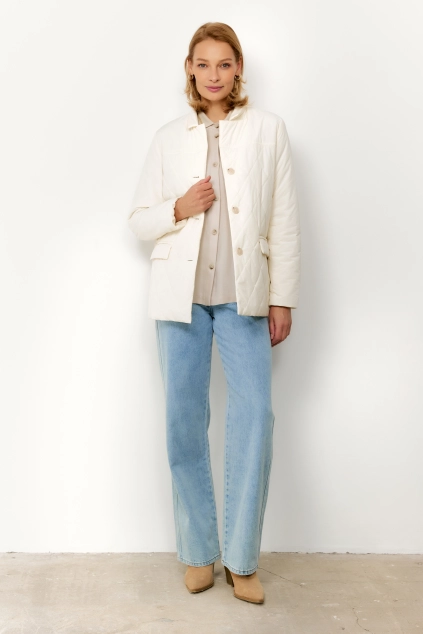 Куртка-жакет с ромбовидной стежкой